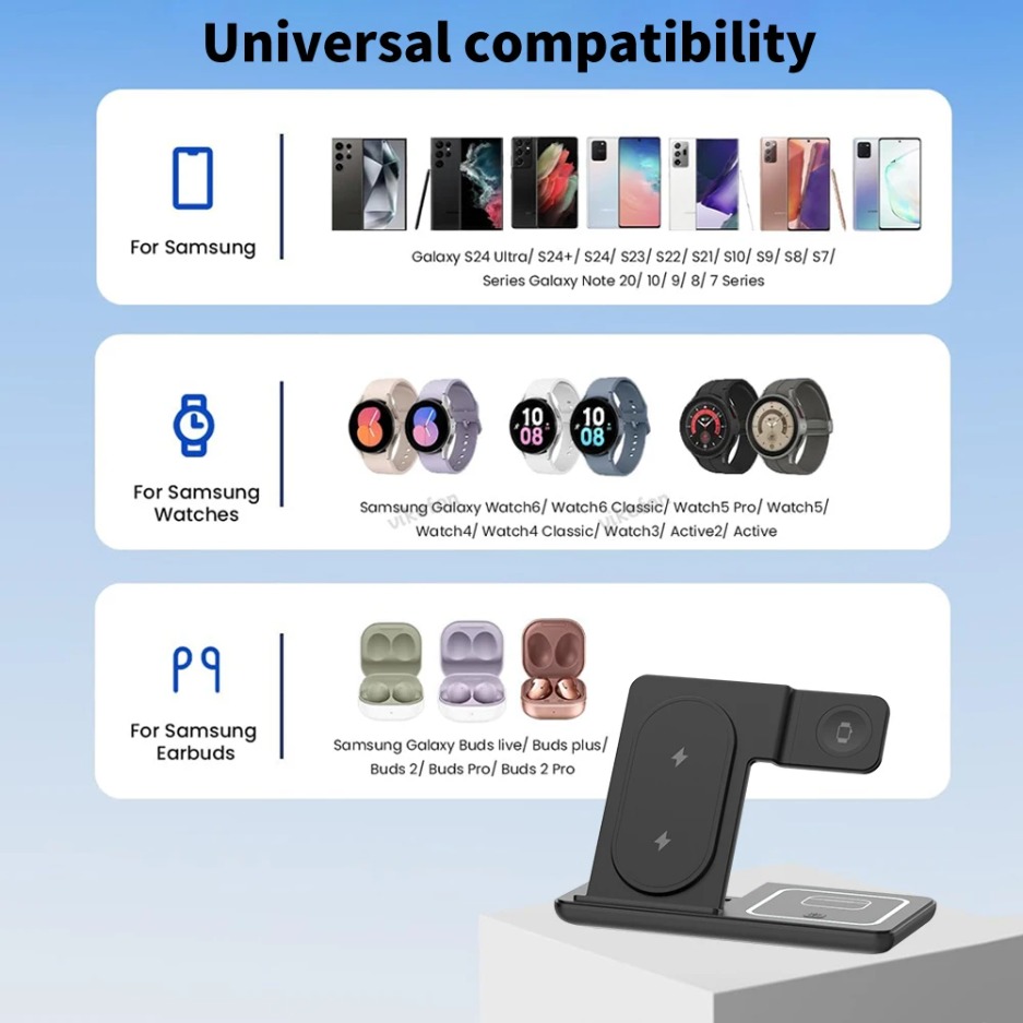 แท่นชาร์จไร้สายแบบพับได้ 3 in  - Smartwatch Watches Compatible With Iphone บทวิจารณ์และราคา