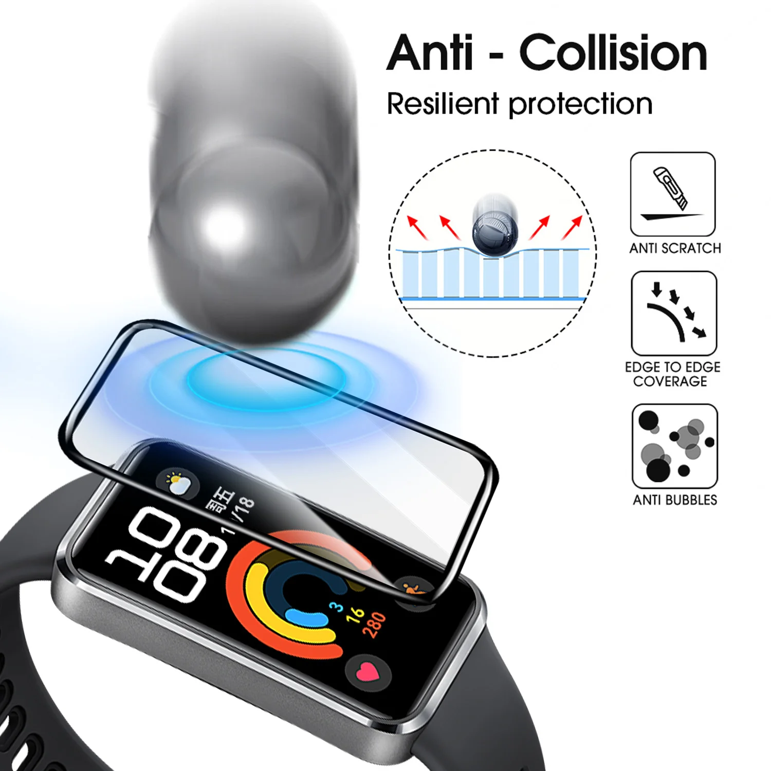 ฟิล์มกันรอยหน้าจอแบบยืดหยุ่นสำ - Smartwatch Watch Huawei บทวิจารณ์และราคา