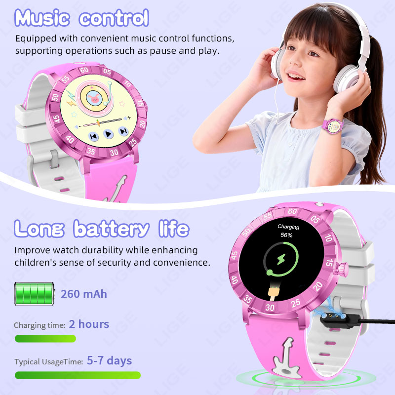 LIGE นาฬิกาอัจฉริยะสำหรับเด็ก  - Smartwatch Watches Useful Gift For Boys บทวิจารณ์และราคา