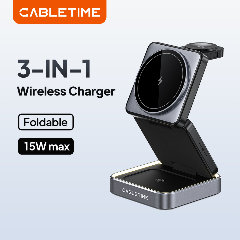 แท่นชาร์จไร้สายแม่เหล็กแบบพับไ - Smartwatch Watches Compatible With Iphone บทวิจารณ์และราคา