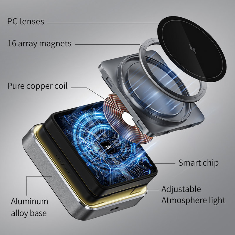 แท่นชาร์จไร้สายแม่เหล็กแบบพับไ - Smartwatch Watches Compatible With Iphone บทวิจารณ์และราคา